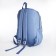 School backpack from textiles 2 departments with lightning, 3 pockets, blue color