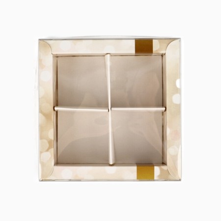Box for 4 sweets with cells "Congratulations", 10 x 10 x 3 cm-2