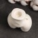 Summary "Marta" White gloss, 10x6x8cm