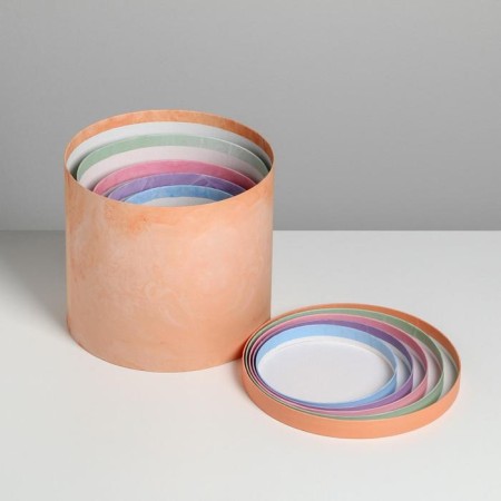 A set of hats for flowers 5 in 1, gift packaging, “marble”, 14 x 13 cm - 22 x 19.5 cm-9
