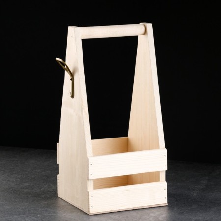 Box for beer 15.5x15.5x33 cm for 4 bottles, natural