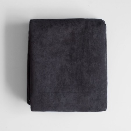 Set of curtains "Tina", size 2x200x270 cm, dark gray color-3