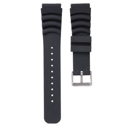 22 mm watch strap, silicone, l-23.5 cm, black-2