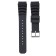22 mm watch strap, silicone, l-23.5 cm, black