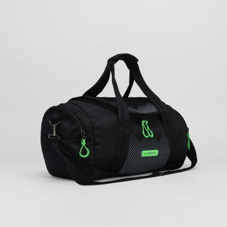 Sports bag with lightning, 2 outer pockets, black color