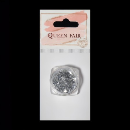 Sequins for decor "snowflakes", silver color-3