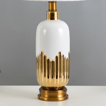 Maestro table lamp E27 40W white-gold 28x28x53 cm Risalux-2