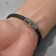 Unisex Bracelet "Enturage", black color with black silver, 22 cm