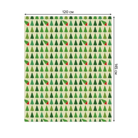 The tablecloth “stole a Christmas tree”, rectangular, Saten, size 120x145 cm-1
