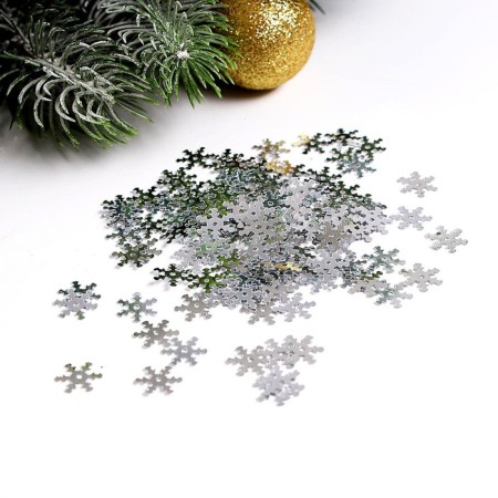 New Year's confetti "Snowflake", colored, for the New Year-3