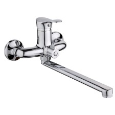 Bath mixer RMS SL86-006E, single-leaf, pour 27 cm, wall, chrome