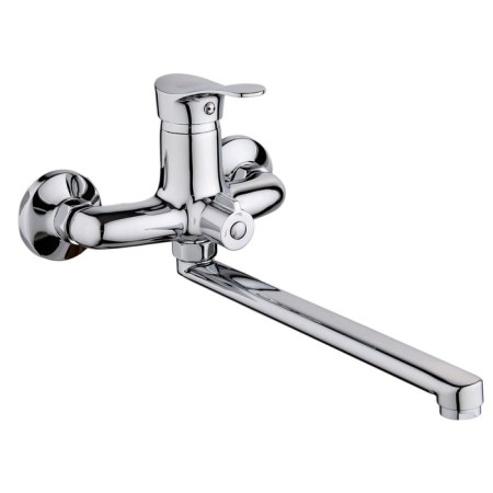 Bath mixer RMS SL86-006E, single-leaf, pour 27 cm, wall, chrome