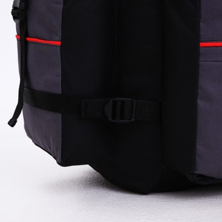 Tourist backpack on the valve, TAIF, 65 l, 3 external pockets, black/gray color-6