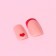 Follow nails "Love", 24 pcs, adhesive plates, square shape, glossy pink/red color