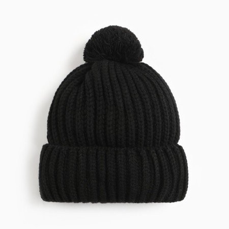 Female Winter hat, black color, size 56-60