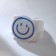 Ring "Smiley", color blue-white, 17 size