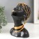 Souvenir Polystone Bust "Girl from the African tribe" Black with gold 23x10x18.5 cm