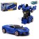Inertial “sports car” robot, transforms in a collision, mixing color