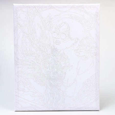 Picture on numbers on a canvas with a subframe "Girl with a dragon", 40 x 50 cm-2