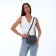 Women's bag with lightning, gray color