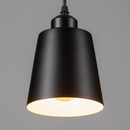 Bayerlux suspension lamp Bayerlux "cylinder" 1x40W E27 black 13x13x16-96 cm-2
