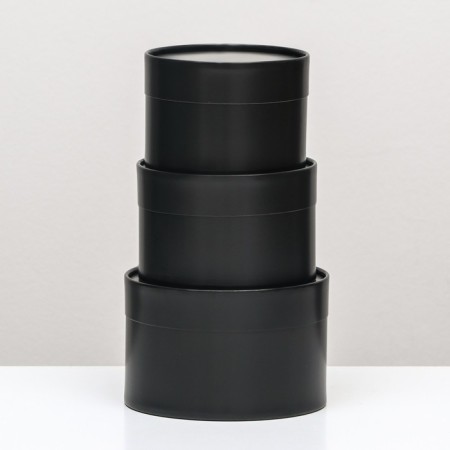 Set of hats 3 in 1, black, 16 x 10, 14 x 9, 13 x 8.5 cm-2