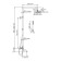 The shower system Wasserkraft a288.077.217.bm Thermo, tropical shower, thermostat, black