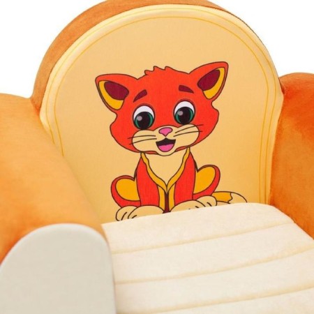 Playing chair "kitten", beige color/orange-2