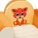 Playing chair "kitten", beige color/orange
