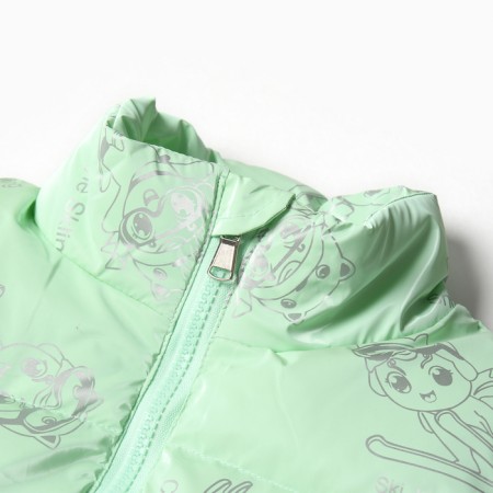 Warm vest for girls, light-colored color, height 110-116 cm-1