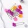 Bulavka English "fruits", safe, 50 mm, 10 pcs, color mix
