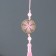 Textile suspension, metal "Flower in the frame" Pink 1x3x19.5 cm