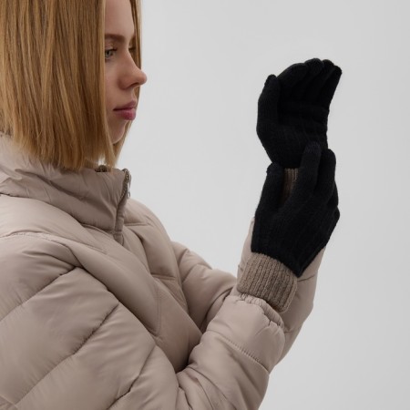 Women's gloves minku 22 cm black-1