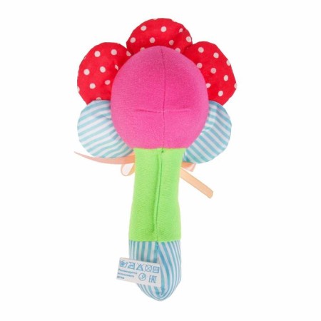 A rattle on the stick "Chamomile", color mix-9