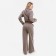Women's suit (sweater/pants), beige color, size 44
