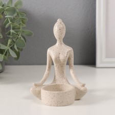 Polystone candlestick for 1 candle 