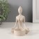 Polystone candlestick for 1 candle "Girl. Lotus Poster" White in specking 8.3x8.5x11.7 cm