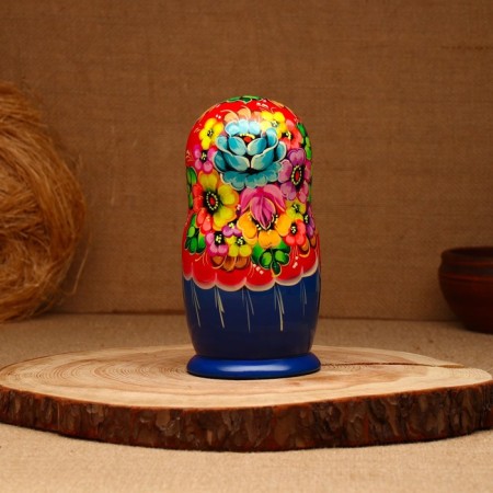 Nesting doll "flowers", 5 puppet, suite, mix-3