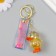 A keychain plastic with a carbine, a strap "Diplon with sparkles" 3.3x3.7x5 cm