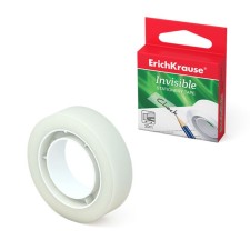 Adhesive tape stationery, 12 mm x 20 meters, Erichkrause Invisible, matte, inconspicuous, in the box, with a Euro suspension