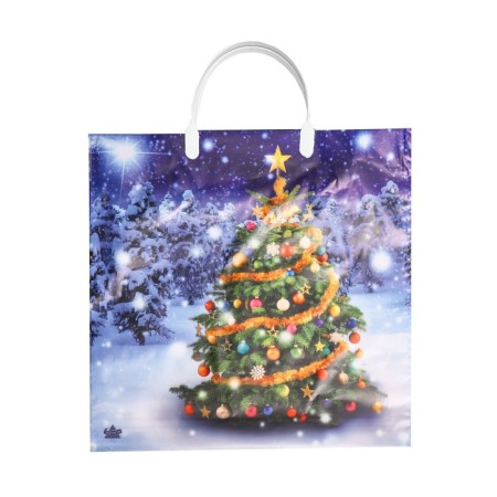 The package "New Year's beauty", polyethylene with a plastic pen, 36 x37 cm, 100 μm