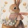 Ku. Ku. Etel "Bunny with a basket" 40x70 cm, 100% HL, 190g/m2
