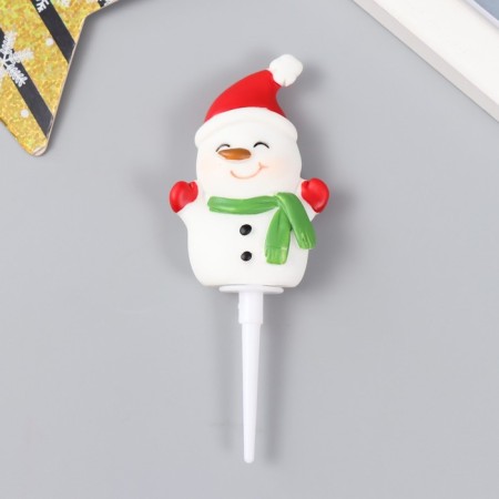 Decor for the creativity of Polystone "Happy Snowman" 3.2x5.2 cm