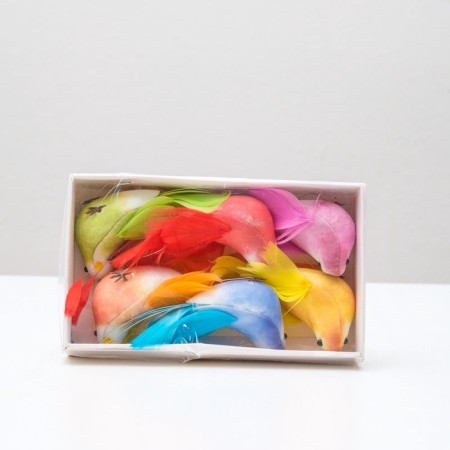Decor on the clothespin of bird mix set 3pcs 4449370-8