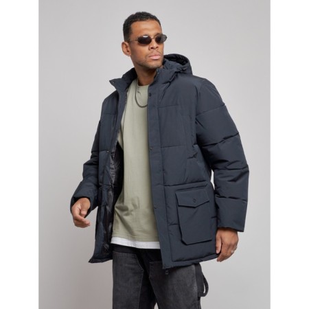 Extensive male winter park, size 54, dark blue color-8