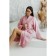 Tainted female bathrobe, size 48, pink color