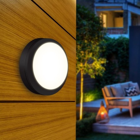 Lamp Wall-flowing Elektrostandard, Circle LED 15 W, 170x170x60 mm, IP65, Black color Black-2