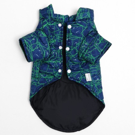 Dog jacket "Matrix", size 8, blue-green (DS 23, Osh 26, OG 32 cm)-5