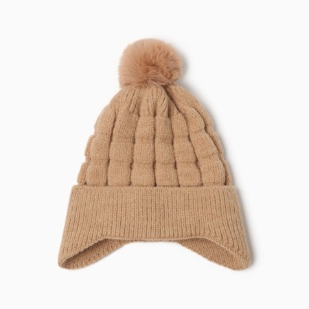 Children's hat minku, beige color, rr 46-48
