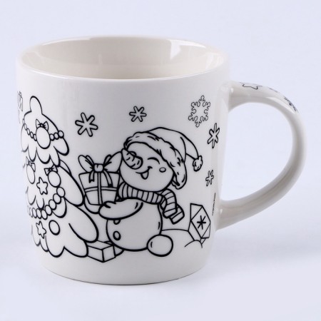 New Year's set for creativity. Set a mug for coloring with a Christmas tree "New Year! Magic holiday ", 300 ml-4
